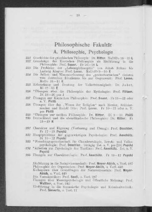 Philosophische Fakultät
