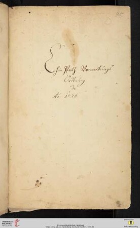 Kurpfälz. Verwaltungsordnung, 1576