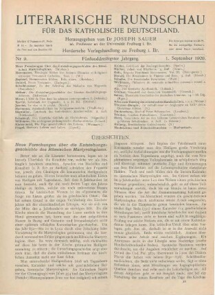 413-420 Neue Forschungen über die Entstehungsgeschichte des Römischen Martyriums