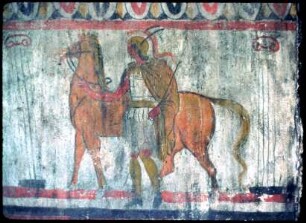 Krieger mit Pferd aus einem Kammergrabmal