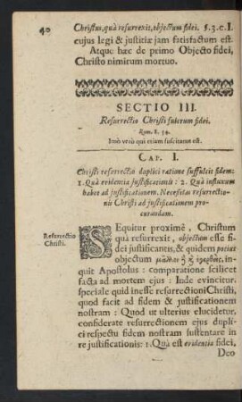 Sectio III. Resurrectio Christi fulcrum fidei