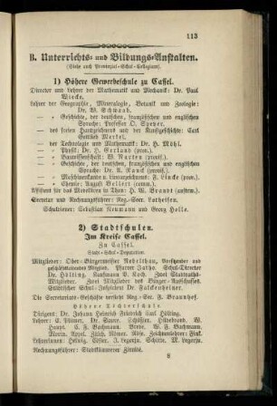 Unterrichts- und Bildungs-Anstalten