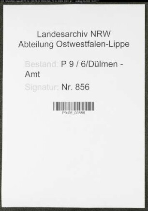 Sterberegister Standesamt Dülmen-Amt