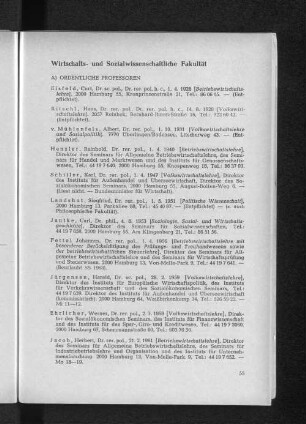 Wirtschafts- und Sozialwissenschaftliche Fakultät