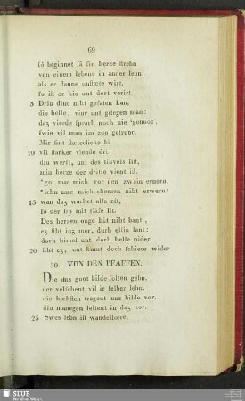30. Von den Pfaffen