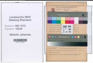 Entnazifizierung Johannes Albrecht , geb. 02.10.1903 (Schreiner)
