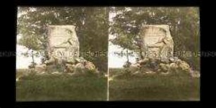 Denkmal Joseph von Eichendorff im Wald bei Ratibor