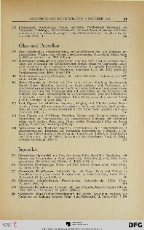 Glas und Porzellan (Nr. 298-304)