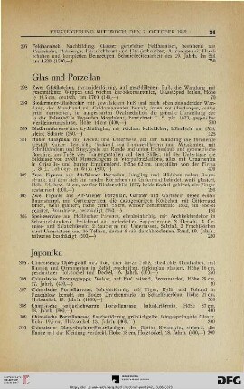Glas und Porzellan (Nr. 298-304)