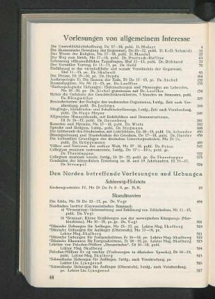 Vorlesungen von allgemeinem Interesse