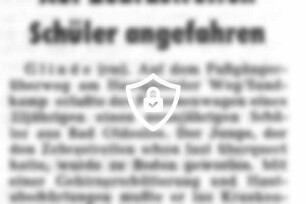 Auf Zebrastreifen Schüler angefahren