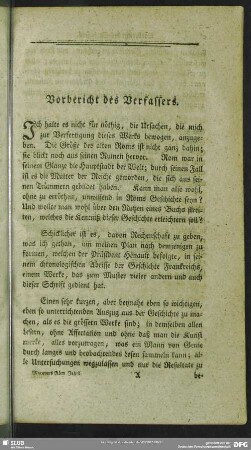 Vorbericht des Verfassers