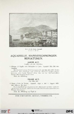 Aquarelle, Handzeichnungen, Miniaturen (Nr. 1-83)