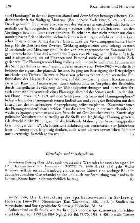 Föh, Torsten :: Die Entwicklung des Sparkassenwesens in Schleswig-Holstein 1864 - 1914, (Studien zur Wirtschafts- und Sozialgeschichte Schleswig-Hosteins, 16) : Neumünster, Wachholtz, 1988