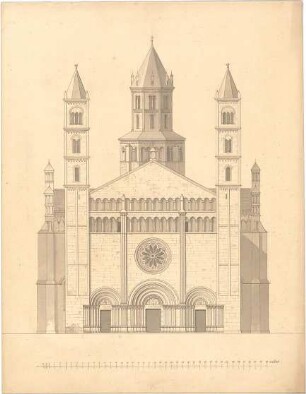 Bühlmann, Josef; Studienblätter und Reiseskizzen - Kirche (Aufriss)