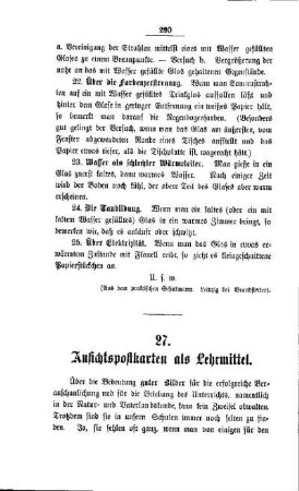 Ansichtspostkarten als Lehrmittel