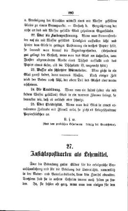 Ansichtspostkarten als Lehrmittel