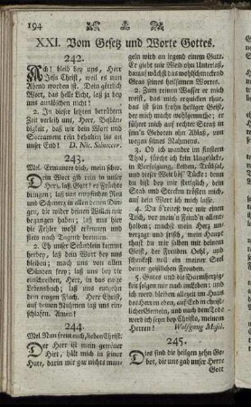 XXI. Vom Gesetz und Worte Gottes. - XXV. Vom heiligen Abendmahl.