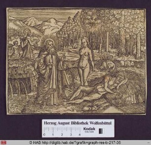 Erschaffung von Adam und Eva (Gen. 2, 7-25).