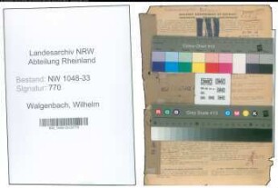 Entnazifizierung Wilhelm Walgenbach , geb. 02.08.1898 (Lehrer)