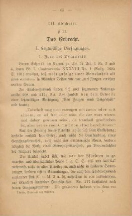 III. Abschnitt. Das Erbrecht