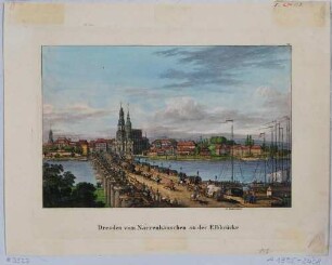Dresden von der Bär-Bastei in Neustadt. Aus: "70 Mahlerische An- und Aussichten der Umgegend von Dresden"