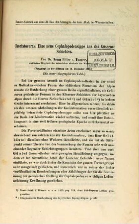 Abhandlungen, besonders abgedruckt aus den Sitzungsberichten der mathem.-naturw. Classe der k. Akad. d. Wissenschaften : No 1 - 16. 15