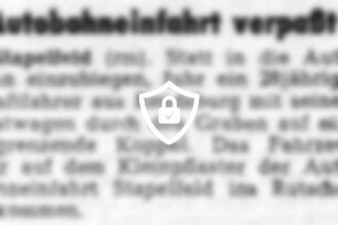 Autobahneinfahrt verpaßt