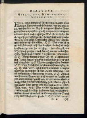 Dialogus. Heraclitus, Democritus, Mercurius.