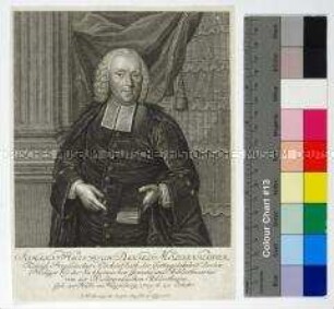 Porträt des evangelischen Theologen, Dompredigers und Bibliothekars Johann Heinrich Daniel Moldenhawer