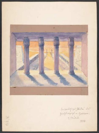 Bühnenbildentwurf: Bild 1: Entwurf von Ernst Ludwig Großh. von Hessen, ausgeführt von Kurt Kempin