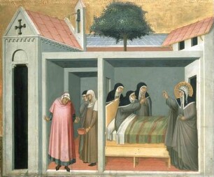 Die Heilige Humilitas heilt eine kranke Nonne