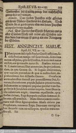 Fest. Annunciat. Mariae. Epist. Es. VII. 10-15
