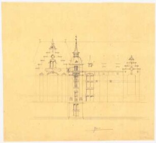 Repräsentatives Gebäude: Aufriss Fassade