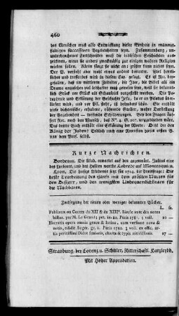 Fortsetzung der neuen oder weniger bekannten Bücher