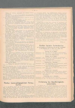 Fünfter Sozialpädagogischer Ferienkursus