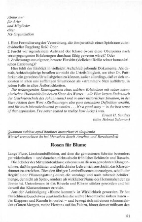 Rosen für Blume