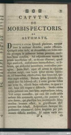 Caput V. De Morbis Pectoris