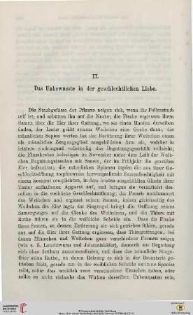II. Das Unbewusste in der geschlechtlichen Liebe