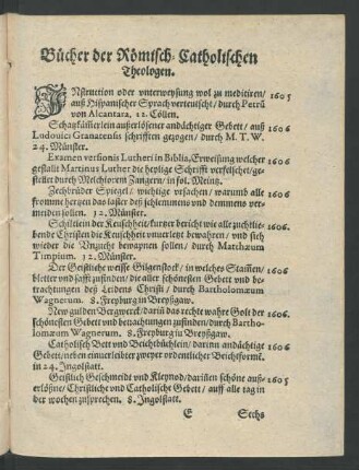 Bücher der Römisch-Catholischen Theologen.