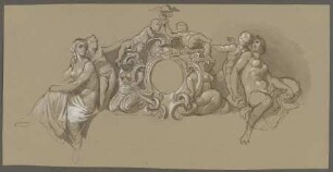 Kopfleiste mit figürlichem Schmuck