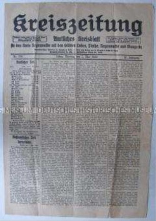 Regionale Tageszeitung für den Kreis Regenwalde