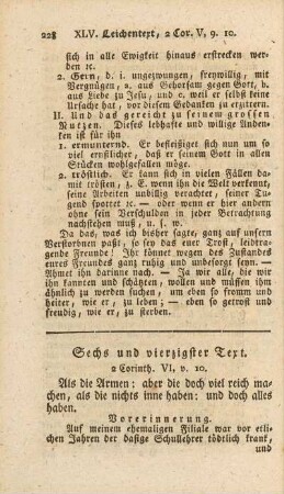 Sechs und vierzigster Text