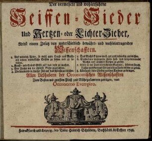 Der vermehrte und wohlerfahrne Seiffen-Sieder Und Kertzen- oder Lichter-Zieher : Nebst einem Zusatz von unterschiedlich bewährt- und wohleintragenden Wissenschaften ...
