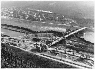 Staustufe St. Aldegund, Baustelle