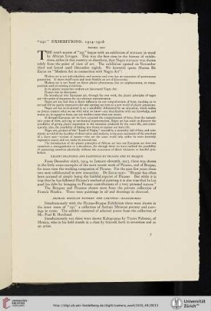 “291” Exhibitions: 1914 – 1916 [unsigned]