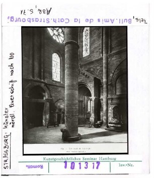 Straßburg: Münster, Blick in das nördliche Querschiff nach Nordosten