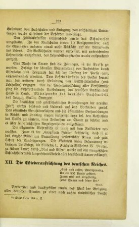 XII. Die Wiederaufrichtung des deutschen Reiches