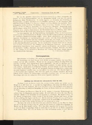 Anleitung zum Gebrauch der astronomischen Tafel für 1899.