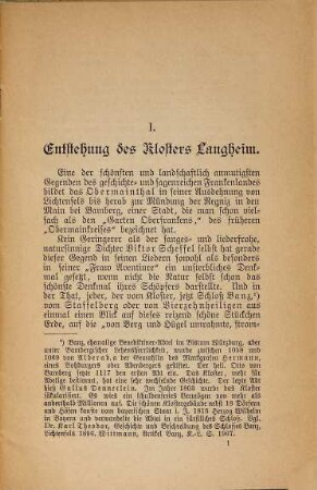 Die Cisterzienser-Abtei Kloster Langheim mit den Wallfahrtsorten Vierzehnheiligen und Marienweiher